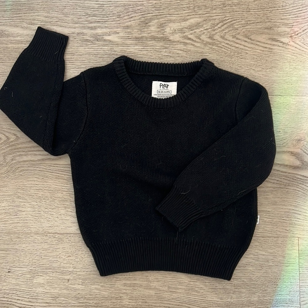 Little Sleepies PLAY black sweater 18-24mo